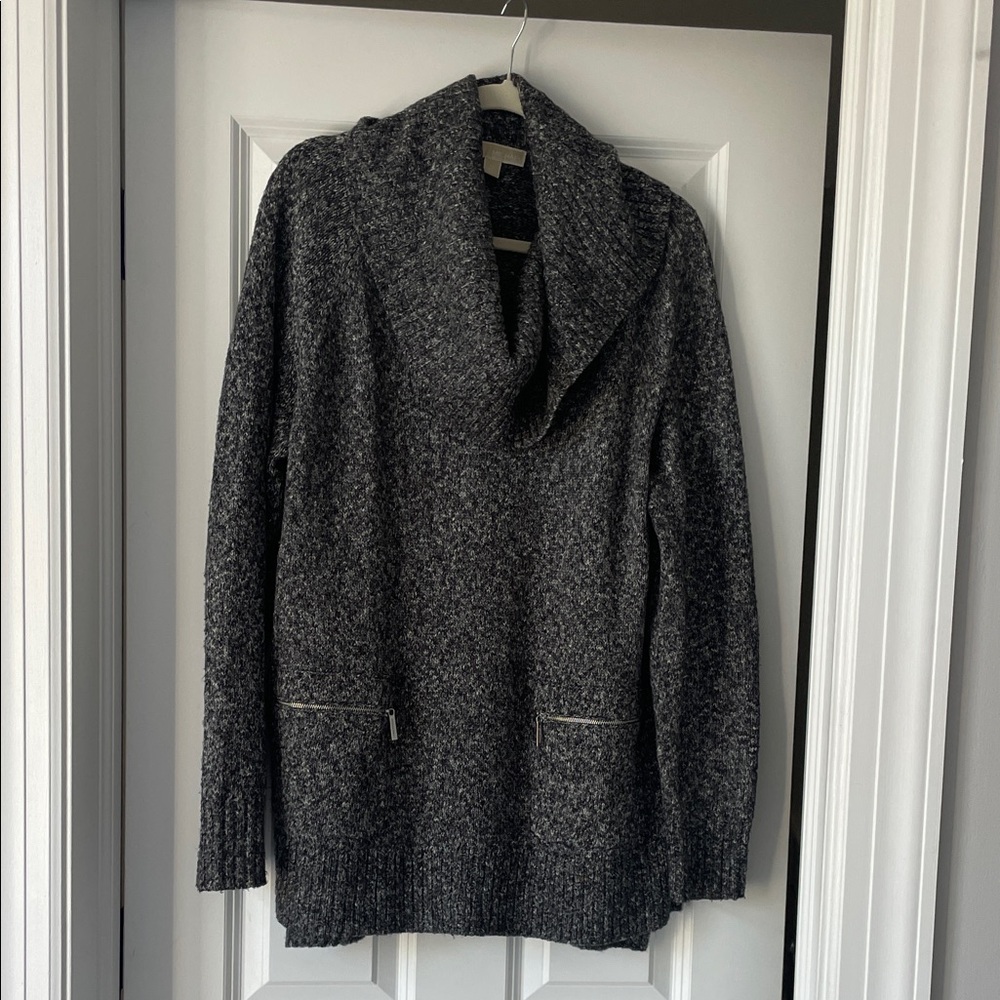 MICHAEL Michael Kors Dark Gray Cowl Neck Sweater